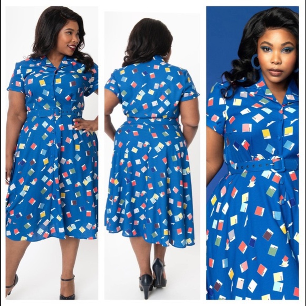 Unique Vintage + Pantone Classic Blue Color Chips Print - L/10-12